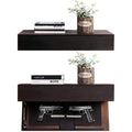 Husband Gift-Rustic Floating Shelf with Hidden Compartment for Storage Wall Shelves for Living Room Decor