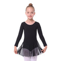 Long Sleeve Basic Ballet Dance Leotard Gymnastic Outfits Classic Stage Dance Wear for Girls