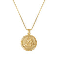 Nagosa Fine Jewelry 925 Sterling Silver Necklace Wholesale 18k Gold Vermeil Sunrise Cz Coin Pendant Chain Necklaces