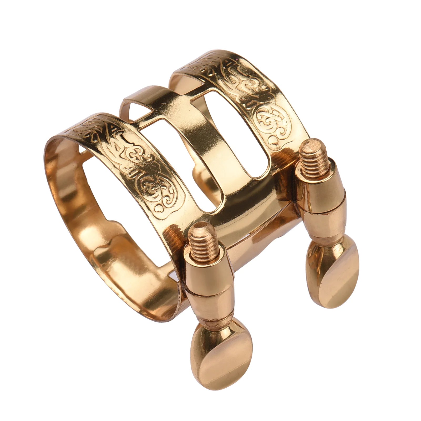 Double Screw Adjustment Saxophone Ligature Compact Durable Sax Ligature for Alto Saxophone