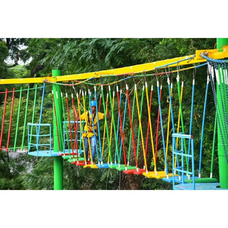 Hanlin Design Indoor/Outdoor Adventure Climbing Net Playground Wooden Metal Components Customized for Adults Amusement