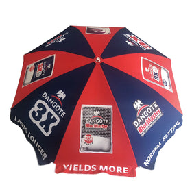 TUOYE Beach Umbrella Advertising Folding Umbrella Print Huge Windproof Outdoor 8ribs Green Outdoor Furniture Contemporary Metal