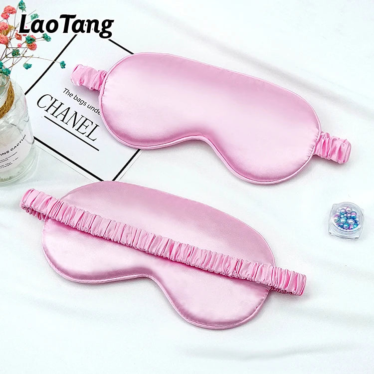 2025 Silk Blindfold Eye Cover Sleep Mask for Games Party Sleeping Travel High Quality Light Satin Dark Eyemask