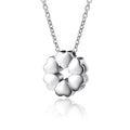 Flower Love Heart Ash Urn Stainless Steel Heart Cremation Jewelry Round Necklace Keepsake Pendant Memorial Urn Ashes Cremation