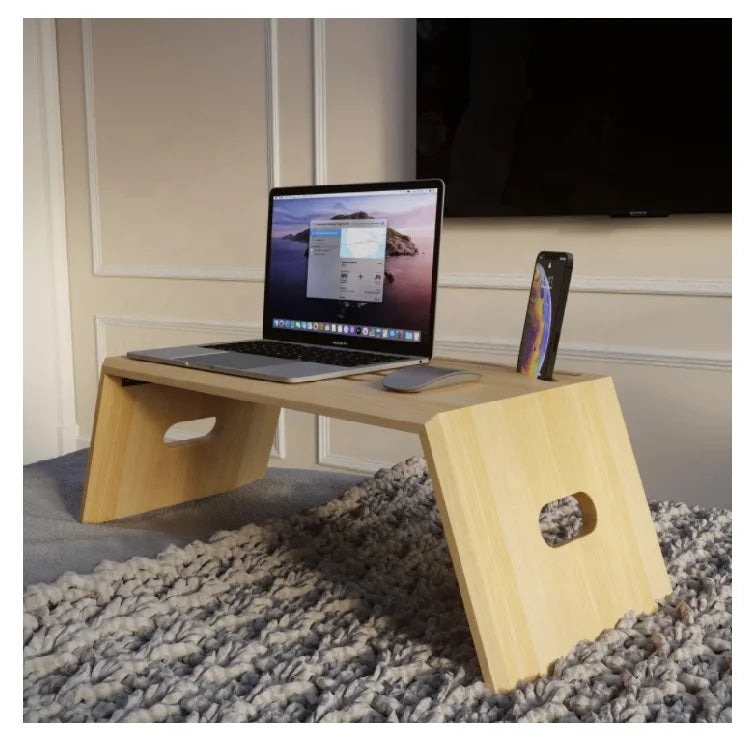 Home Gift Multifunctional Stand Breakfast Serving Tray  Portable Lap Desk Wooden Foldable Laptop Stand