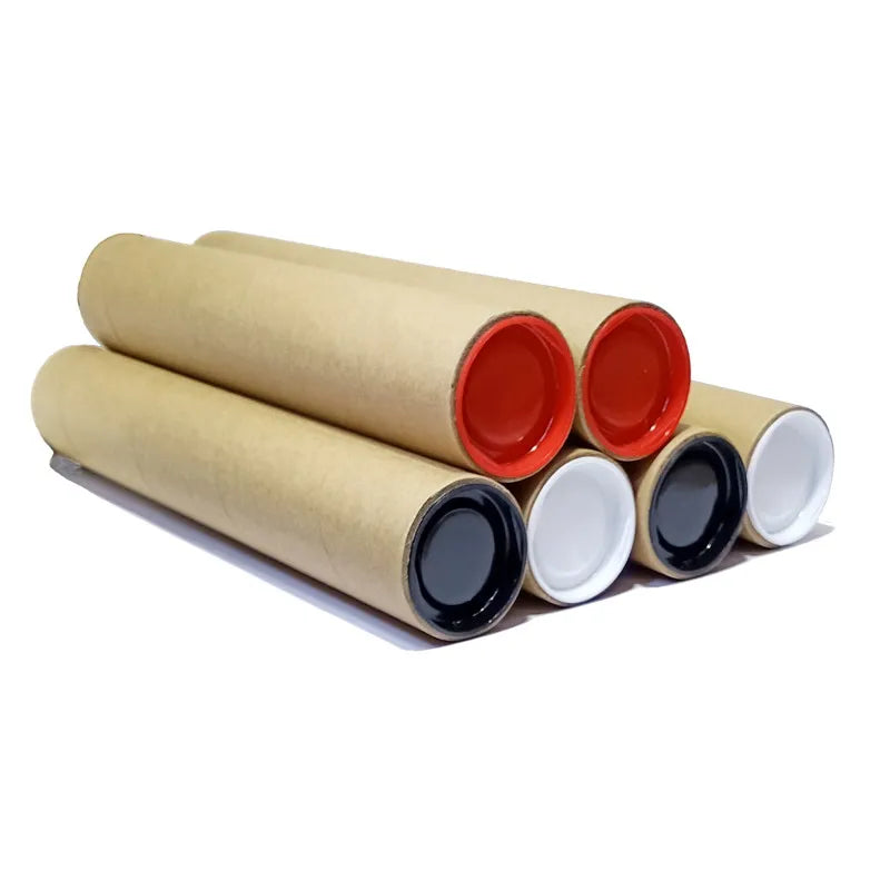 2inch Stock Eco Kraft Paper-made A2 Poster Tube Packaging Mailing Tube Biodegradable Vanishing Printing
