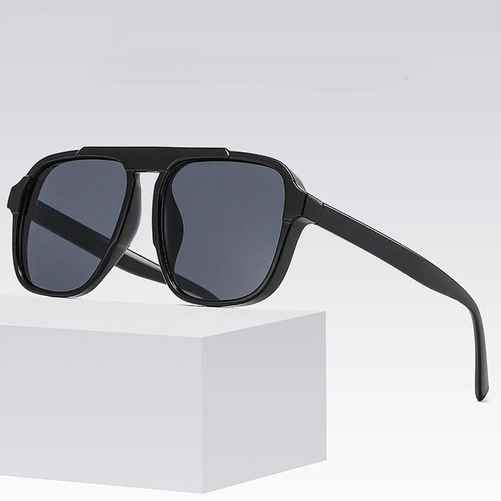Logo Custom 2025 Fashion Plastic Big Frame Sports Sun Glasses UV400 Pilot Oversized Sunglasses for Men Women