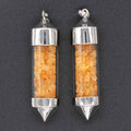 HZ Latest Arrival Accessories Natural Crystal Gravel Bullet-shaped Drifting Bottle Pendulum for Healing