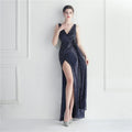 19907# Sequin Dress Celeb Model Dinner Performance Long Evening Gown