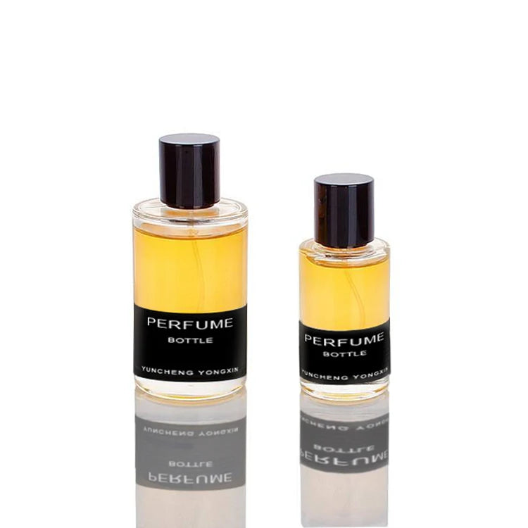 Spray Perfume Bottle Unique Clear Luxury Design Mens 50ml Empty Glass Perfume Bottle Without Lid Box Pump Sprayer