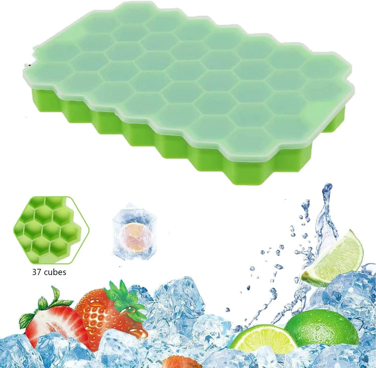 2024 Hot Selling BPA Free Silicone Ice Cube Tray Lids Chocolate Bee Honey Ice Maker Mold Kitchen DIY Baking Tools for Ice Cream