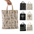 Cheap DIY Gift Art Painting Handbag Children Coloring Game Small Cotton Canvas Cartoon  Recycle Shopping Bag for Kids