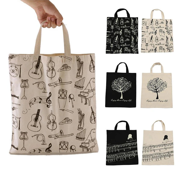 Cheap DIY Gift Art Painting Handbag Children Coloring Game Small Cotton Canvas Cartoon  Recycle Shopping Bag for Kids