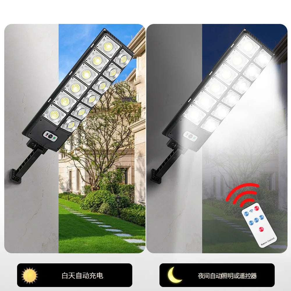 Hot Selling Outdoor Home Garden Solar Human Body Induction Lamp Remote Control Wall Lamp Courtyard Garden Lighting