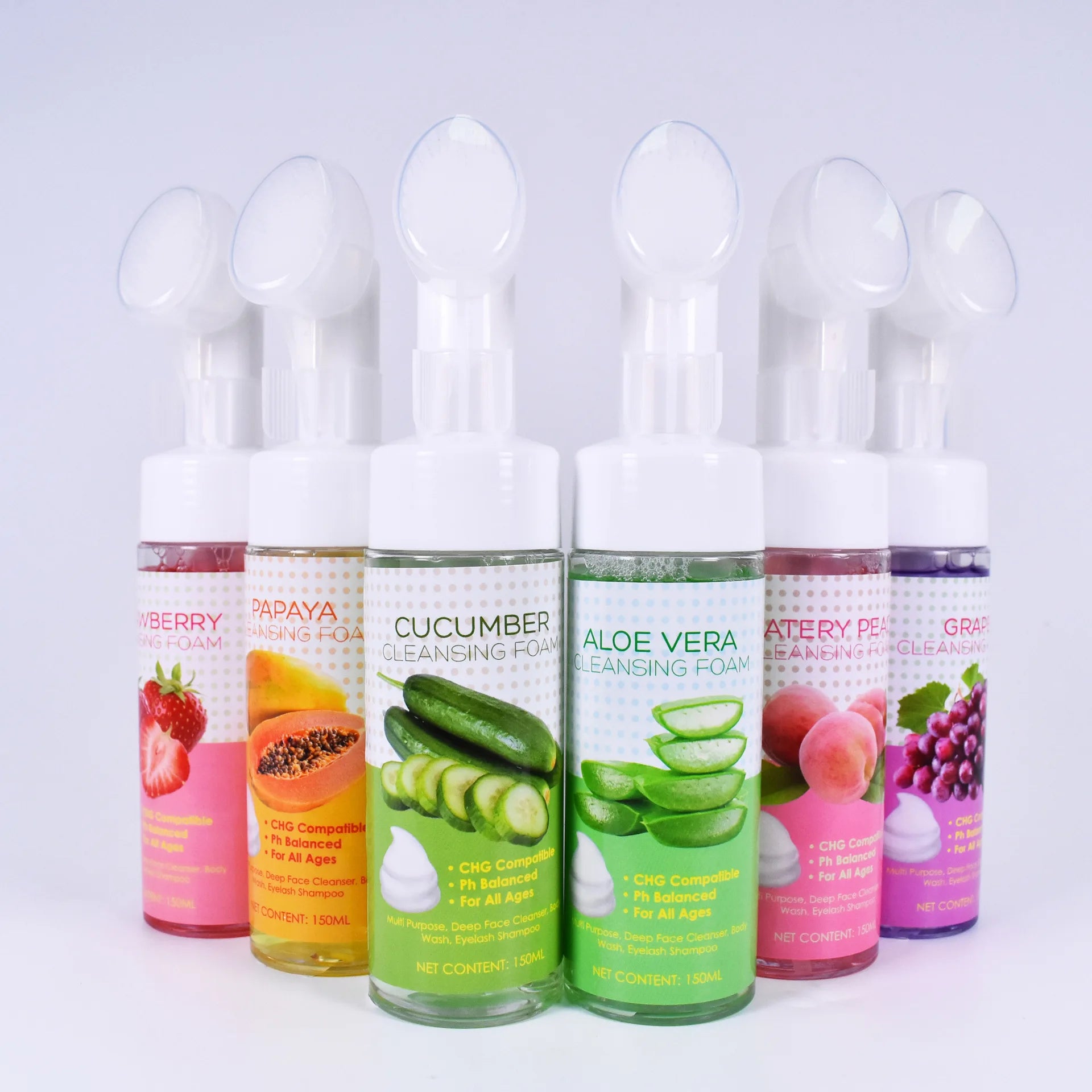 Organic Plants Fruits Deep-cleansing Skin Care Oil Facial Cleanser Natural Hydrating Smoothing Cucumber Wash Face Cleanser Foam