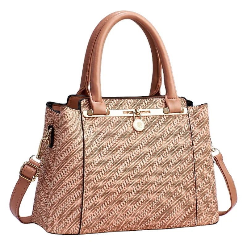 Women's Fashion Casual Tote Zipper Handbag Large & Lightweight