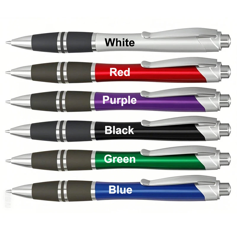 Low Price Best Plastic Stylus Ballpoint Pen Tri-Band Rubber Grip Custom Pens With Custom Logo