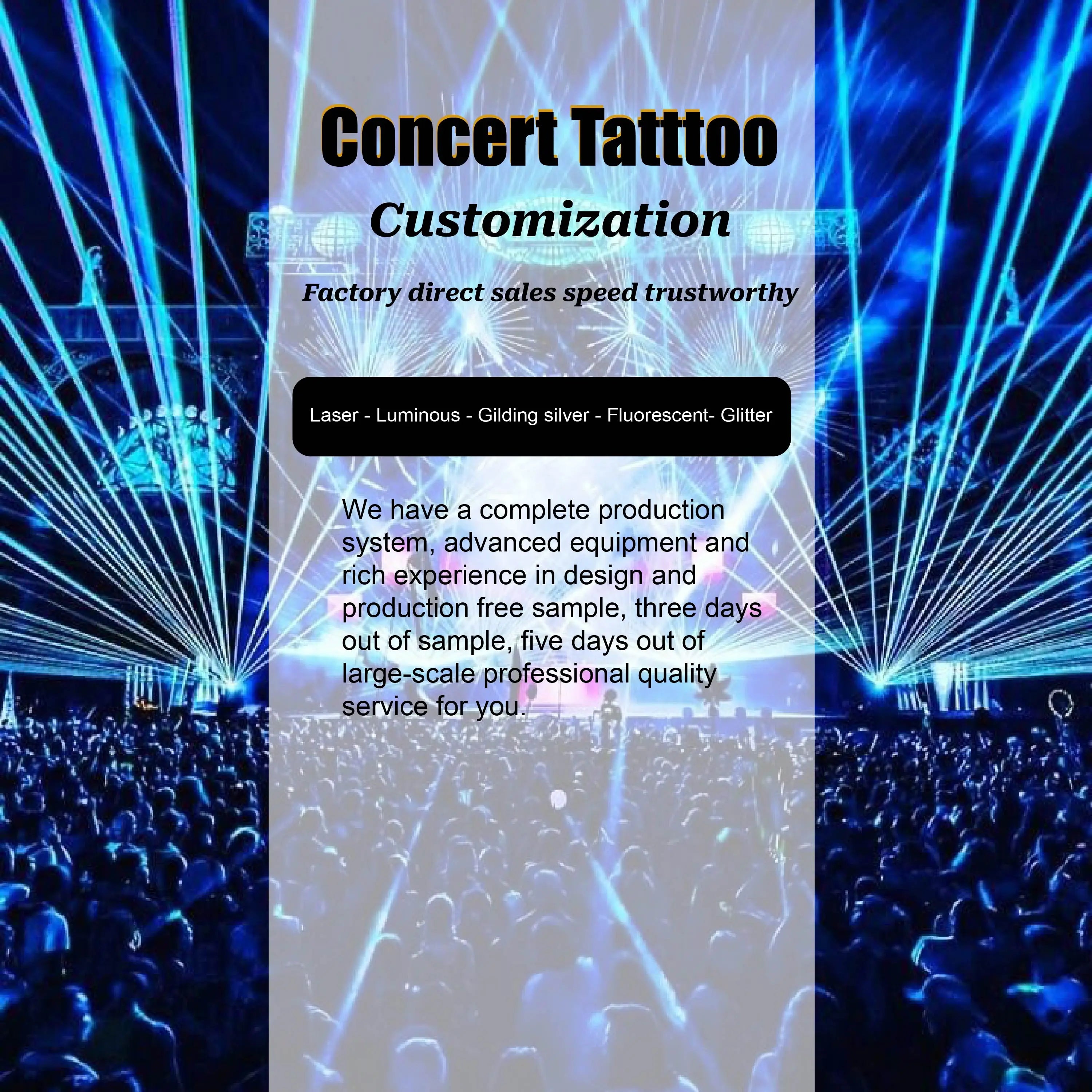Custom Attend Concert One-Time Support Face Waterproof Tattoo Football Match Tattoo Sticker