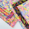 100% Polyester Net Sequin Embroidery Fabric Mesh Lace Popular Floral Design for Wedding Dresses Flame Retardant Nonwoven