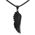 Fashion Angel's Wings Stainless Steel Feather Necklace for Men