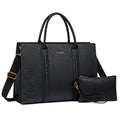 LOVEVOOK 2pc Fashion 15.6in Classic Ladies Hand Bags Top Handle Tote Bags Shoulder Bags Work Elegant Luxury Women Handbags Purse