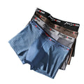 YACHEN- 6038  New Design Men's Boxer Underwear High End Ice Silk  Breathable Briefs Fashion Letter Summer Underhants