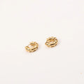 Fenny 18K Gold-plated Wholesale Tarnish Free Chunky Statement Vintage Bamboo Huggie Stainless Steel Hoop Earring for Women