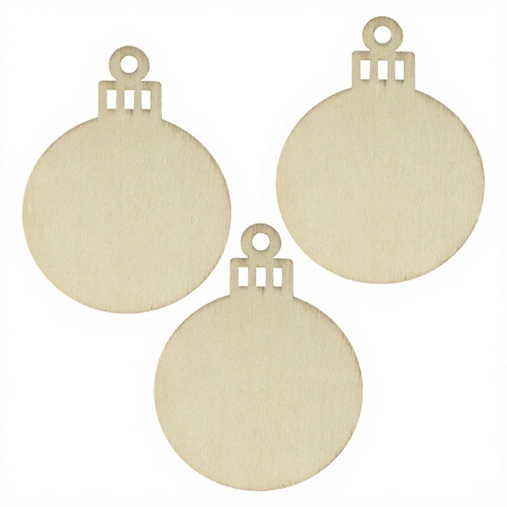 Tailai Art Deco Horizontal Wooden DIY Christmas Ornaments Hanging Decorations with Customized Size for Crafts Centerpieces