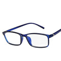 Women's Fashion Square Glasses with Small Frame Transparent Color Anti-Blue Light PC Material