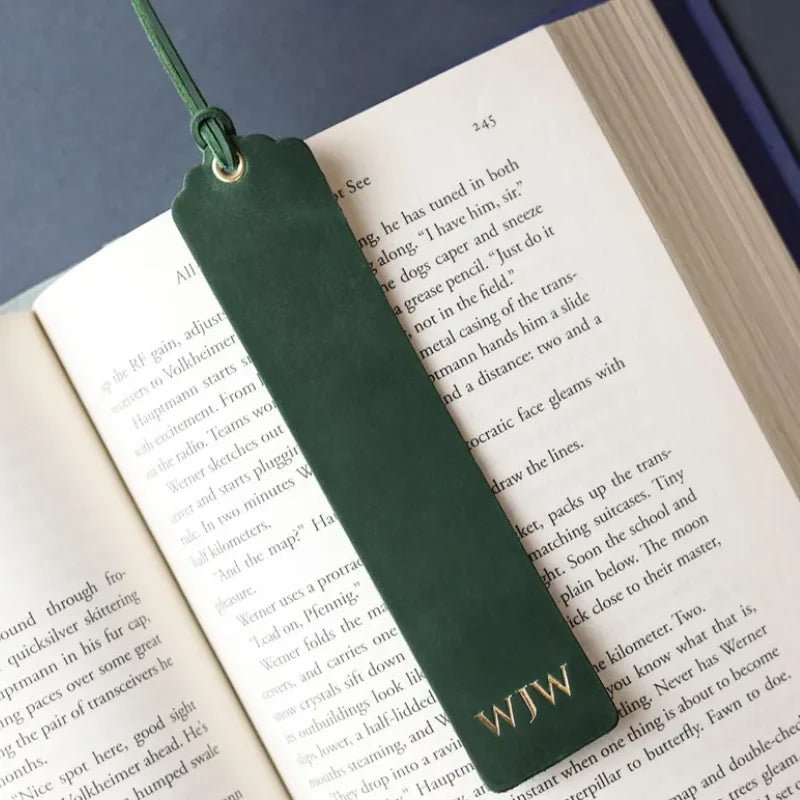 Initial Genuine Leather Bookmark Named Bookmarks Personalized Bookmarks Back to School Monogrammed Gift for Teacher Gift