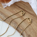 New Design Irregular Heart Pendant Necklaces Women Jewelry 18k Gold Plated  Stainless Steel Heart Pendant Necklaces