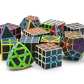 3D Magic Cube Puzzle Carbon Fiber Sticker Cube 2 3 4 5 Order Magic Pyramid Mirror Oblique Strange-shape Magic Cube
