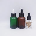 clear Glass Bottle Serum 1 oz with Oblique Shoulders