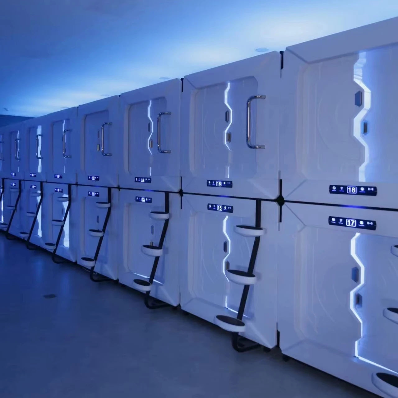 WE Single Vertical Capsule Bed Hotel Bed Furniture Set Wholesale Sleeping Pod Hotel