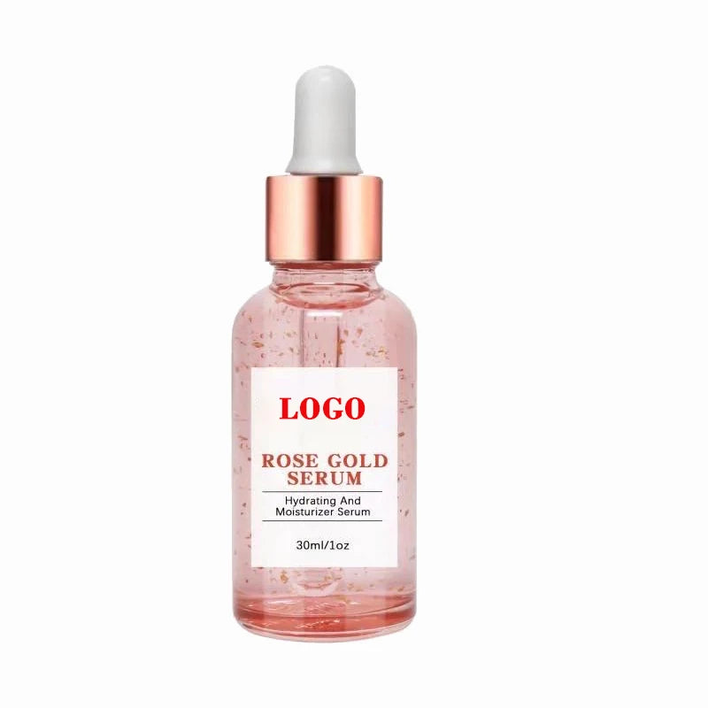 Skin Illuminating Rose Elixir Organic Oem Private Label Vegan Anti Wrinkle Facial Age Glow New 24K Gold Rose Oil Face Serum