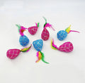 Pet Interactive Toy Diamond Shaped Cat Chew Toy Plush Feather Cat Toy 2025