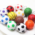 Wholesales and Retails Creative 3.8CM Football Key Chain Pendant Sports Football Keychain