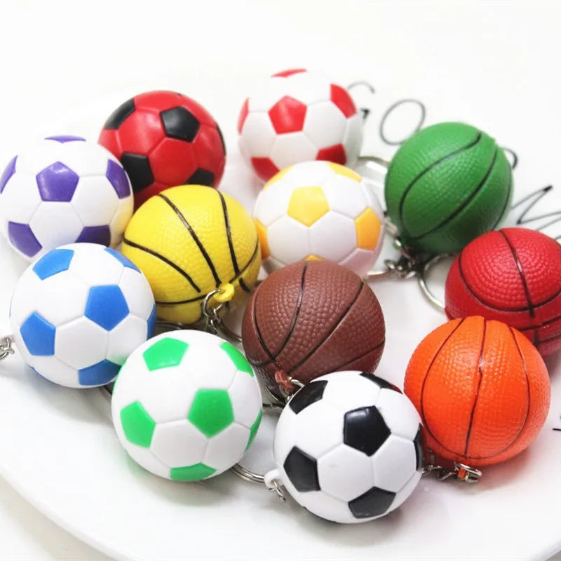 Wholesales and Retails Creative 3.8CM Football Key Chain Pendant Sports Football Keychain