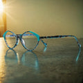 Custom Anti-Reflective Blue Light Eyeglasses Vintage Small Cat Eye Frame in Acetate Prescription Glasses