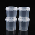 Modern Handheld PP Plastic Small Bucket with Thickened Lid Transparent Food-Grade Storage for Milk Tea & Fruit Sealed Packaging