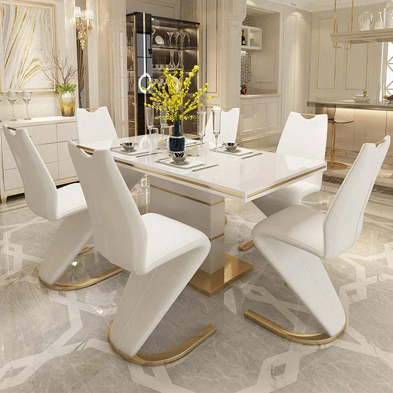 Foshan Furniture Living Room Table Set square Dining Table Set