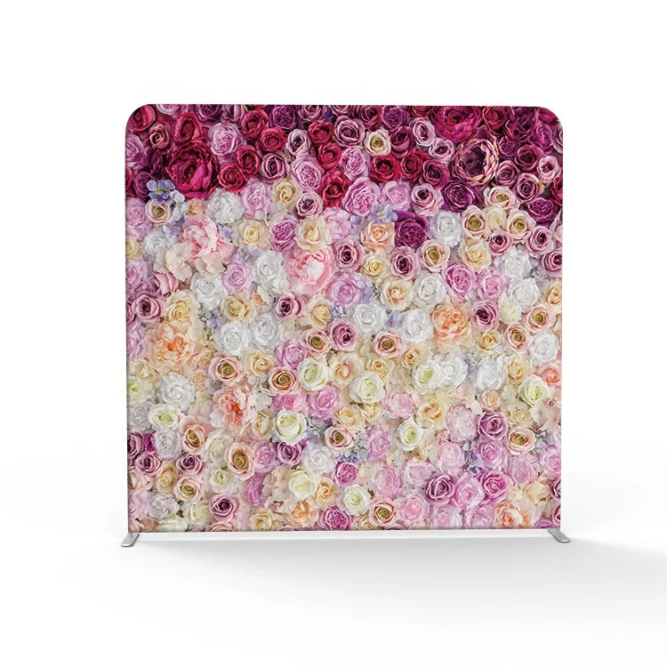 8ft X 8ft Custom Flower Printing Panel Wall Photo Booth Backdrop for Wedding