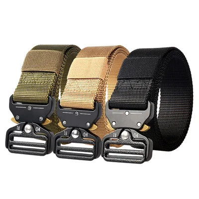Wholesale Multifunctional Tactical Canvas Belt  Adjustable Outdoor Nylon Outdoor Belt