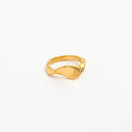 Tarnish Free High End 18K Gold Plated Moebius Twisted Curved Surface Rings for Women Stainless Steel Jewelry MegaBDM