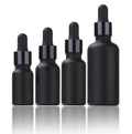 5ml 10ml 15ml 20ml 30ml 50ml 100ml Matte Frosted Black Glass Dropper Essential Oil Bottles With Black/matte Silver Dropper