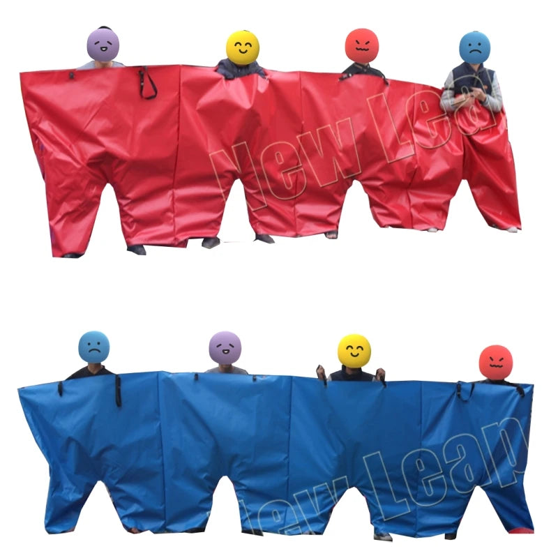 New Leap Inflat Pvc Game Multiplayer Party Team Pants Sport Running Red Blue Group Challenge  Interactive Trousers