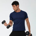 Wholesale Men's Sports Clothing Short Sleeve Rurnning Camouflage Jacquard Polyester GymT Shirt for Man