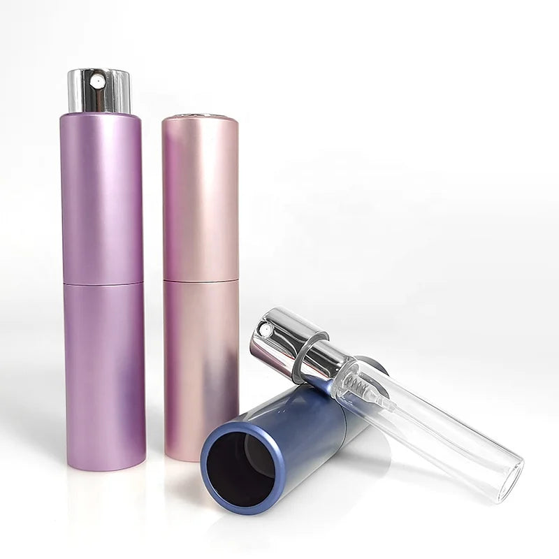 Metal Aluminum Luxury Empty Twist up Atomizer Perfume Bottles Refillable Essential Oil Spray Bottle 5ML 8ML 10Ml