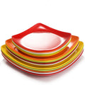 Colorful Custom Printing Bpa Free Tableware Melamine Morracan Plastic Charger Plate square