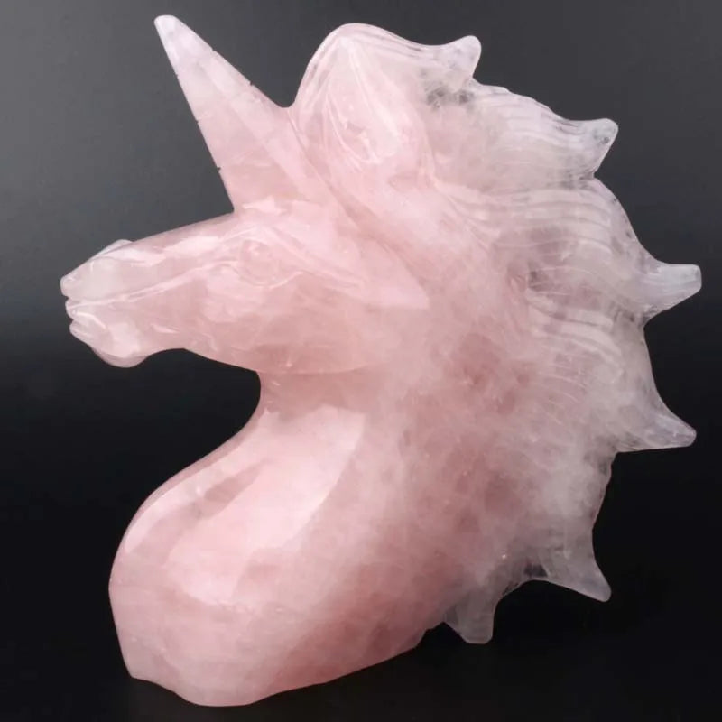 Wholesale Natural Crystal Gem Carving Very Nice Rose Quartz Healing Crystal unicorn